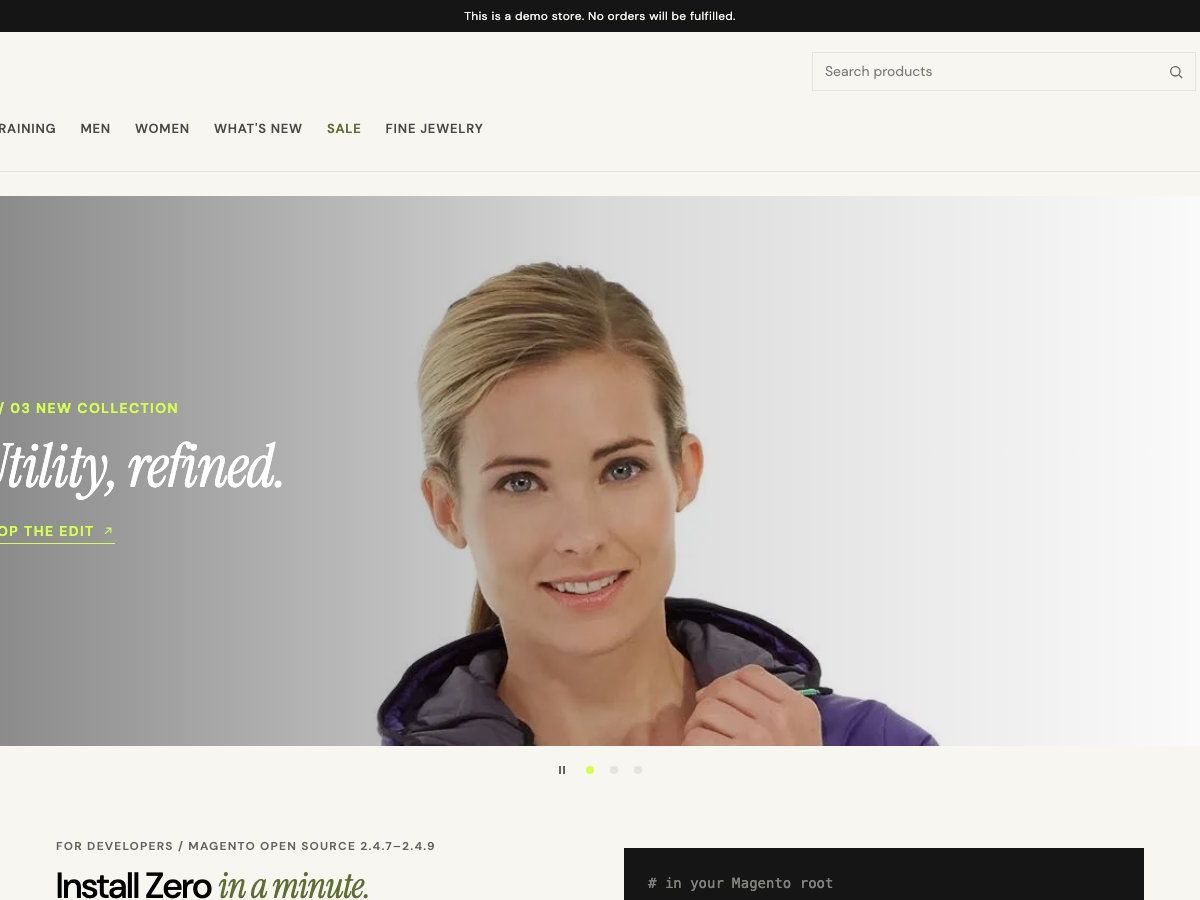 The Zero demo store